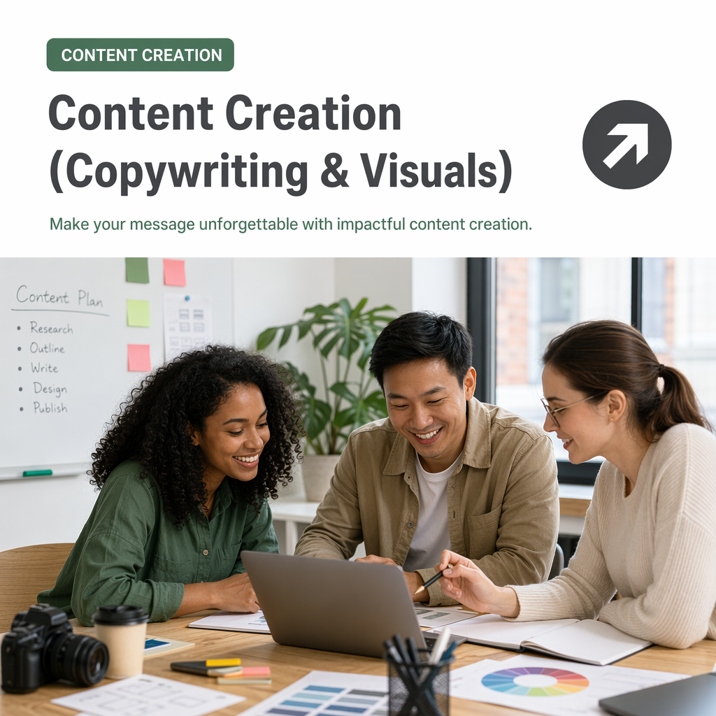 Content Creation (Copywriting & Visuals)