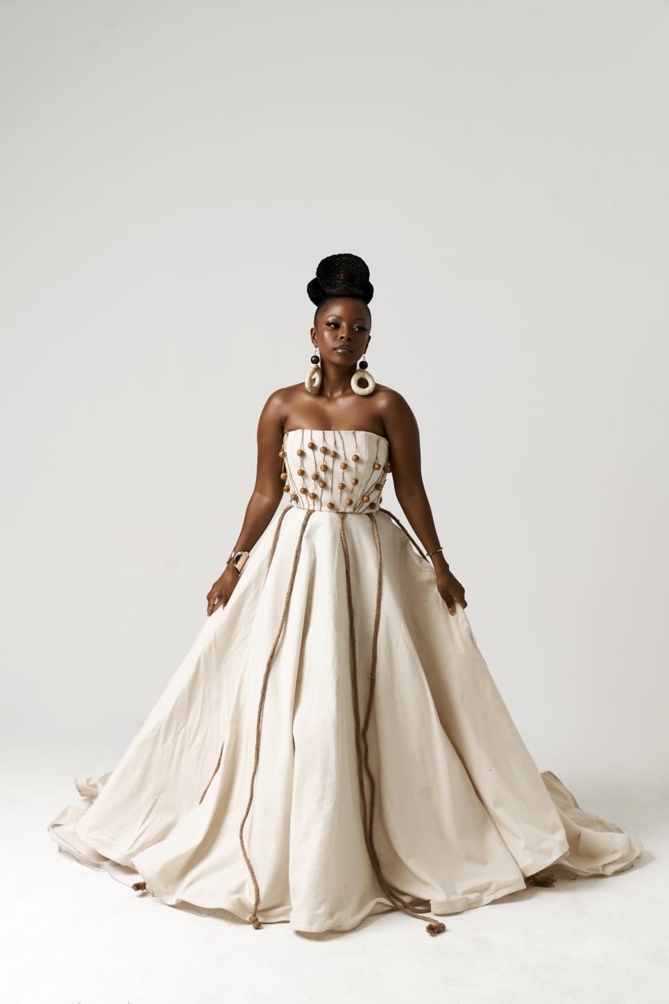 Fully Flared Beaded Dress